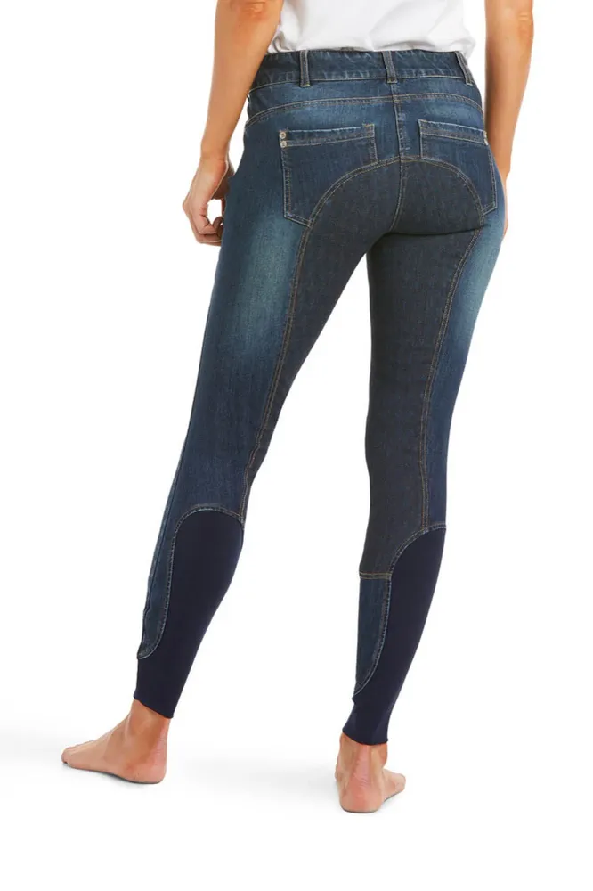 Halo Denim Women´s Full Seat Breeches Dark Zeeblauw 10