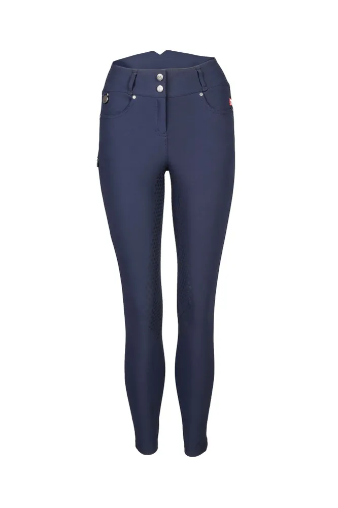 Julia Ladies' Full Grip Breeches Dark Zeeblauw 10