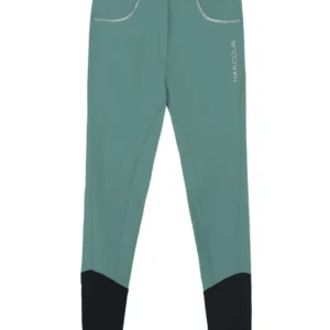 Vogue Women's Full Seat Grip Breeches Light Grey 14 met sleutelloze beveiliging