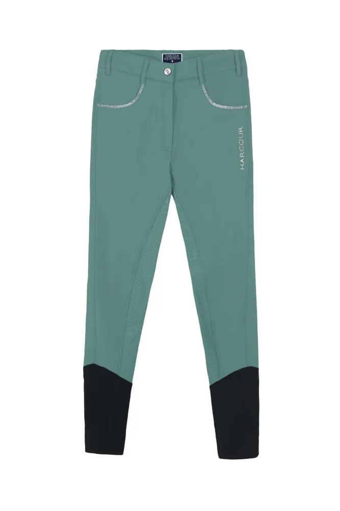 Vogue Women's Full Seat Grip Breeches Light Grey 14 met sleutelloze beveiliging