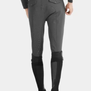 X-Grip Men's Full Seat Breeches Grey L gepolijst roestvrij staal
