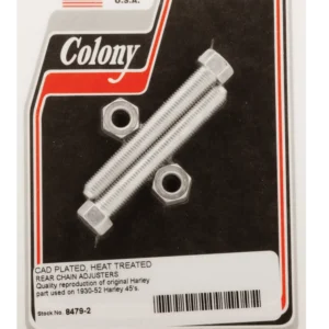 Rear chain adjusters WL//C1930-52 WhiPl Harley-Davidson met rubber beschermkappen