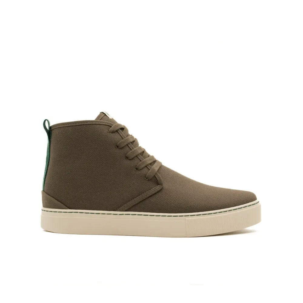 Vegan winter bootie kaki WAT006 met Geïntegreerde Borstel 36