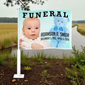 Kogelgewricht Nursery Funeral Car Flag and Pole
