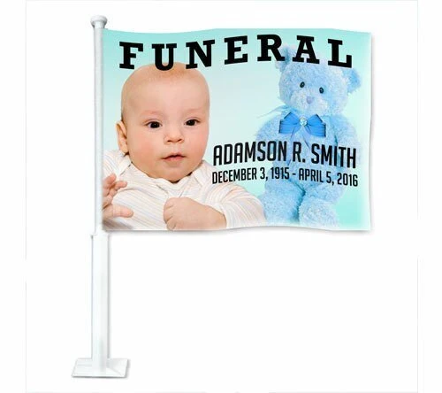 Kogelgewricht Nursery Funeral Car Flag and Pole