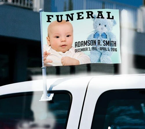 Kogelgewricht Nursery Funeral Car Flag and Pole