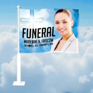 Professionele Klasse Heaven Funeral Car Flag and Pole