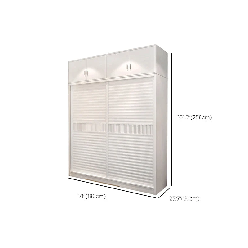 Gecertificeerd ECE-R90 Contemporary White Natuurhout Wardrobe Freestanding Self Close Doors Wardrobe Armoire 47l