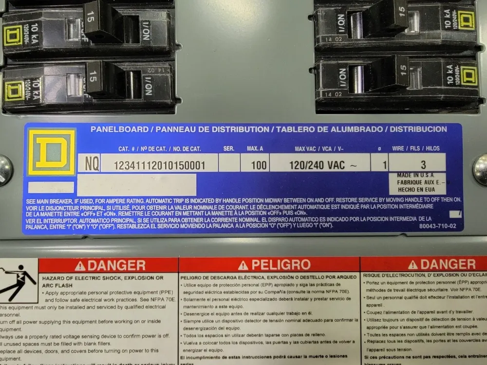 100 Amp Panel Board 1234111201015001 | Snelle Levering