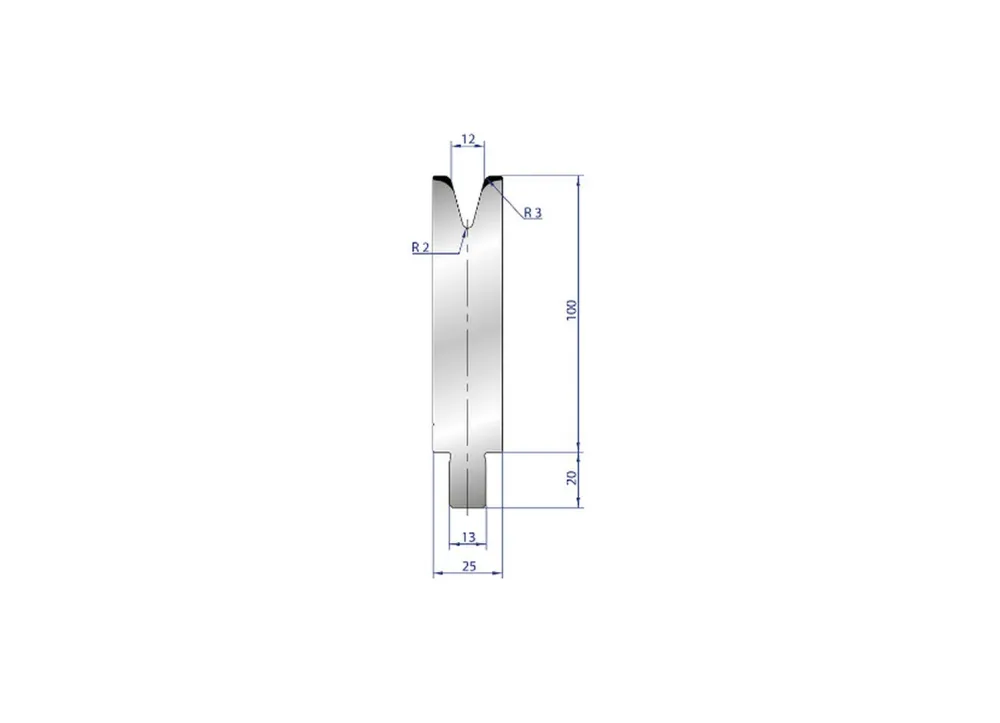 OEM Kwaliteit Part No. 3239 @ 100mm 30 Degree Solo V Die