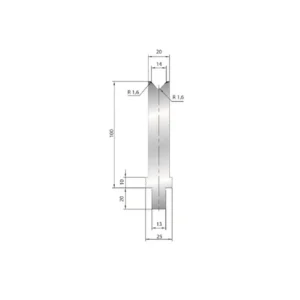 Part No. 3244 @ 100mm 84 Degree Enkel V Die